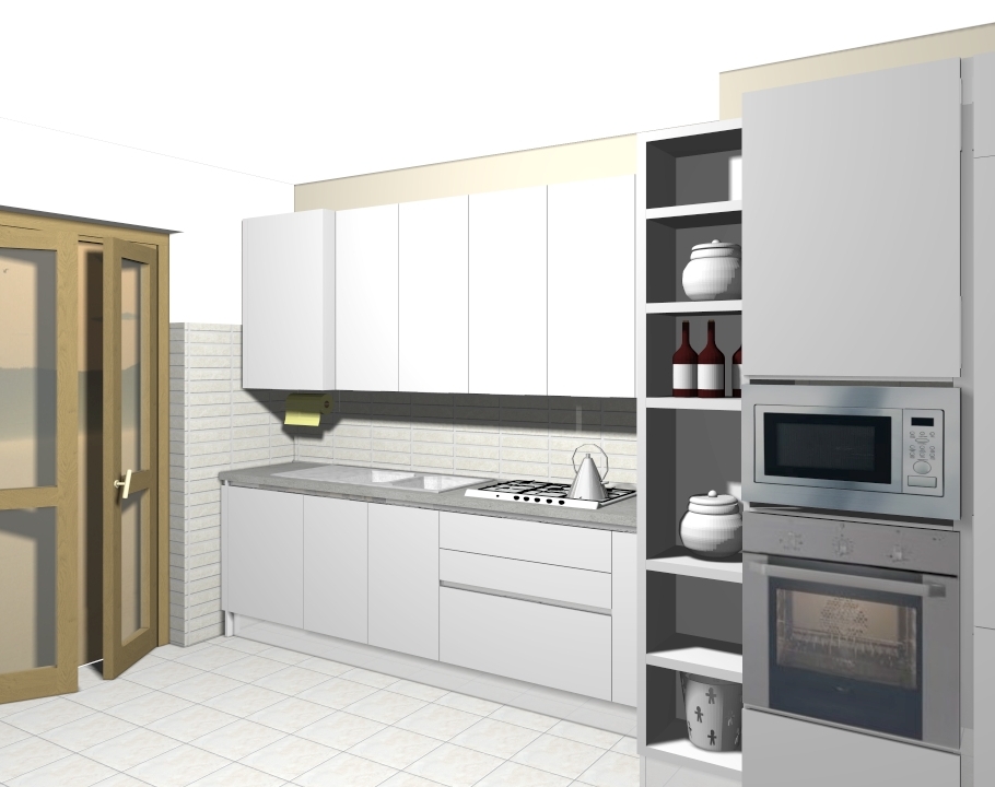 Cucina lineare bianca Veneta Cucine 